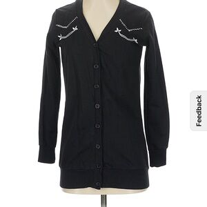 King Ranch Women's Black Button-Up Sweater